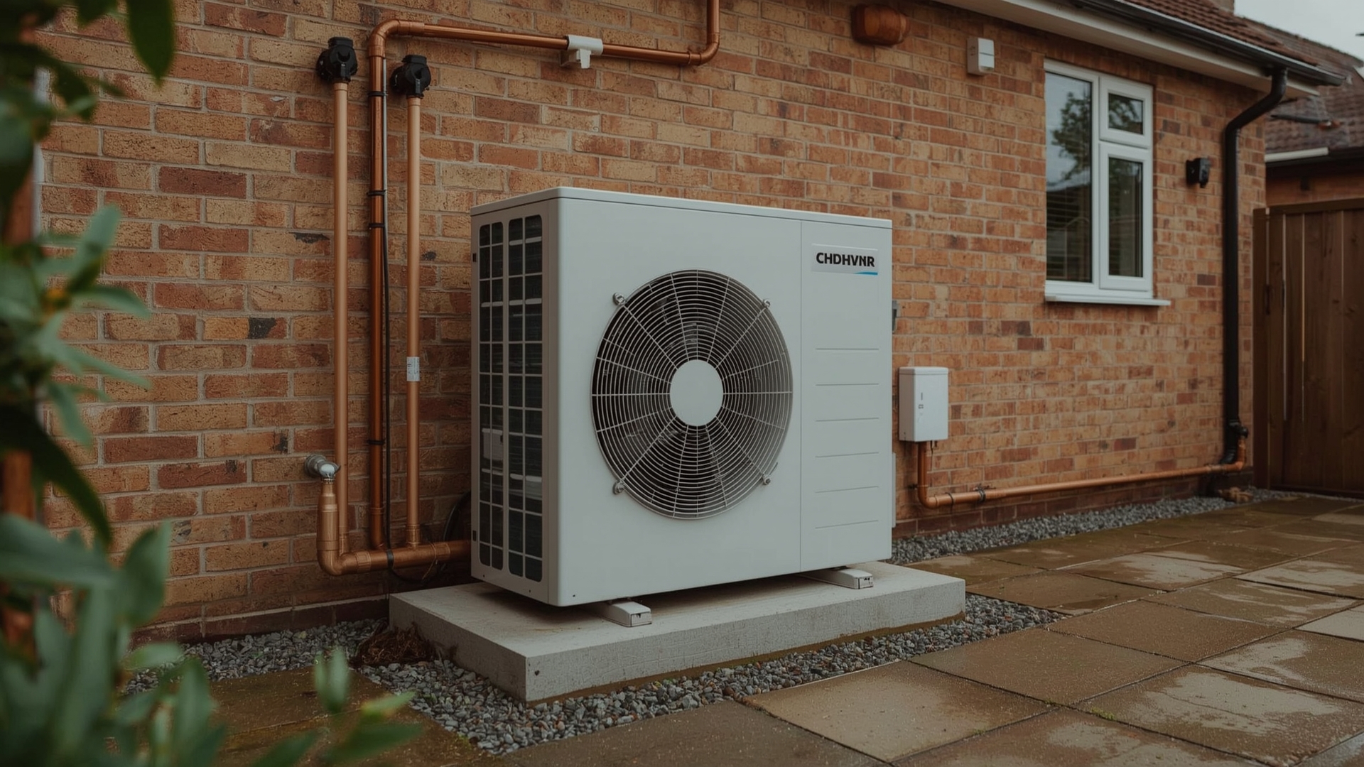 Modern heat pump installation showing Boiler Upgrade Scheme benefits